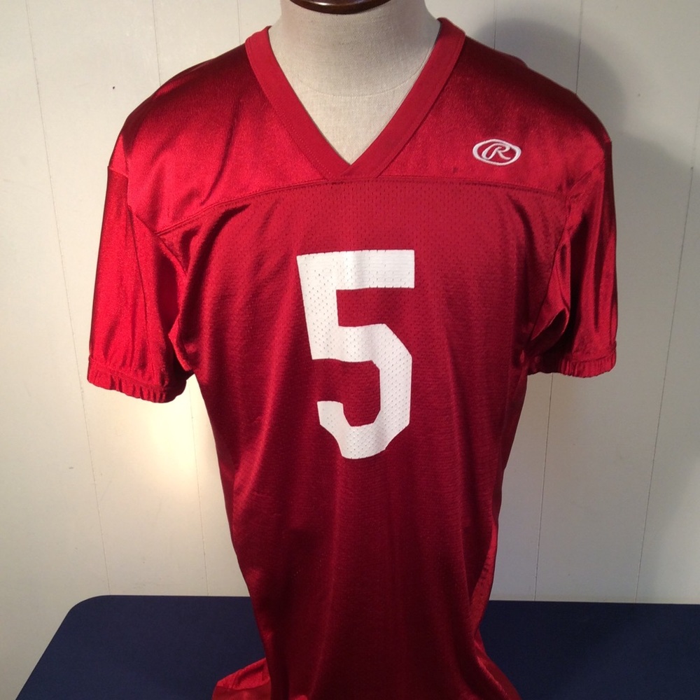 Vintage Rawlings Men’s football  jersey red with white numbers size medium